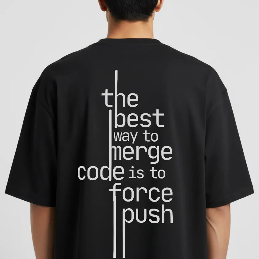 Git Push -Coding Oversized T-Shirt