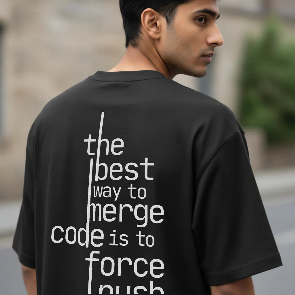Git Push -Coding Oversized T-Shirt