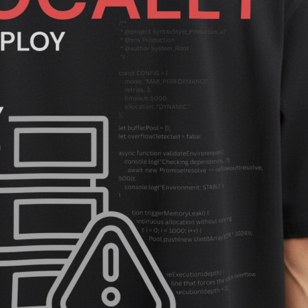 It Works Locally - Coding Oversized T-Shirt